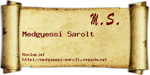 Medgyessi Sarolt névjegykártya